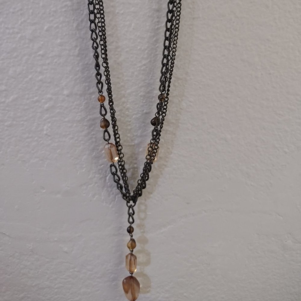 Inspired Rustic Orange Necklace